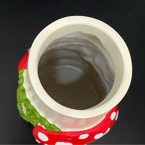 Adorable Ceramic 3D Red Mushroom 8-inch Vase - Picture 13 of 16